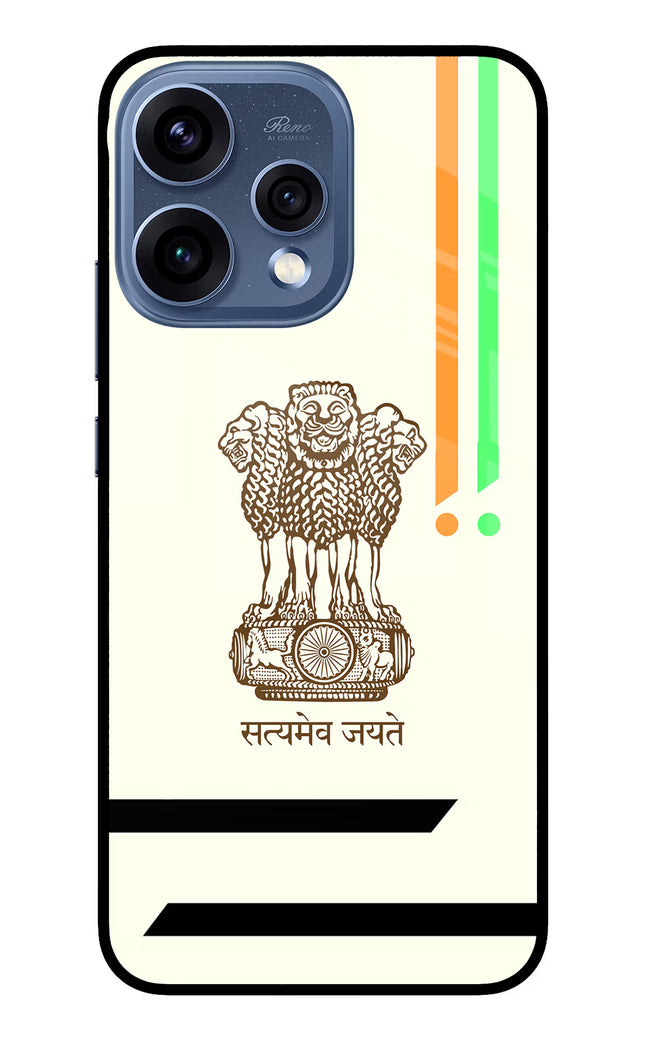 Satyamev Jayate Brown Logo Oppo Reno15 5G Glass Case