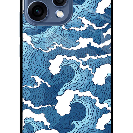 Blue Waves Oppo Reno15 5G Glass Case