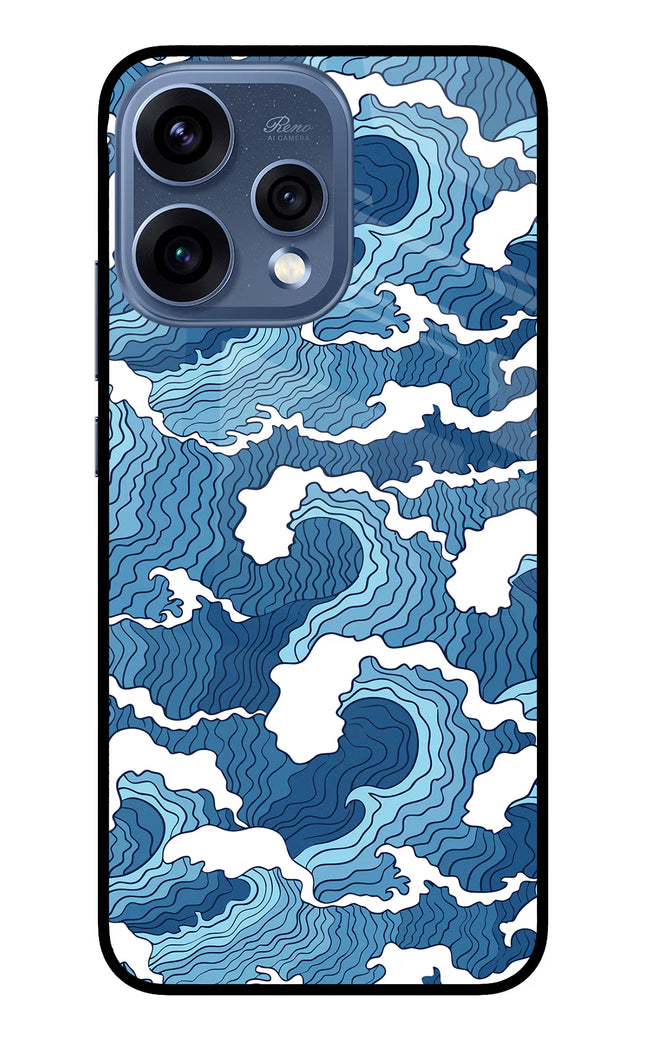 Blue Waves Oppo Reno15 5G Glass Case