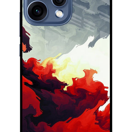 Fire Cloud Oppo Reno15 5G Glass Case
