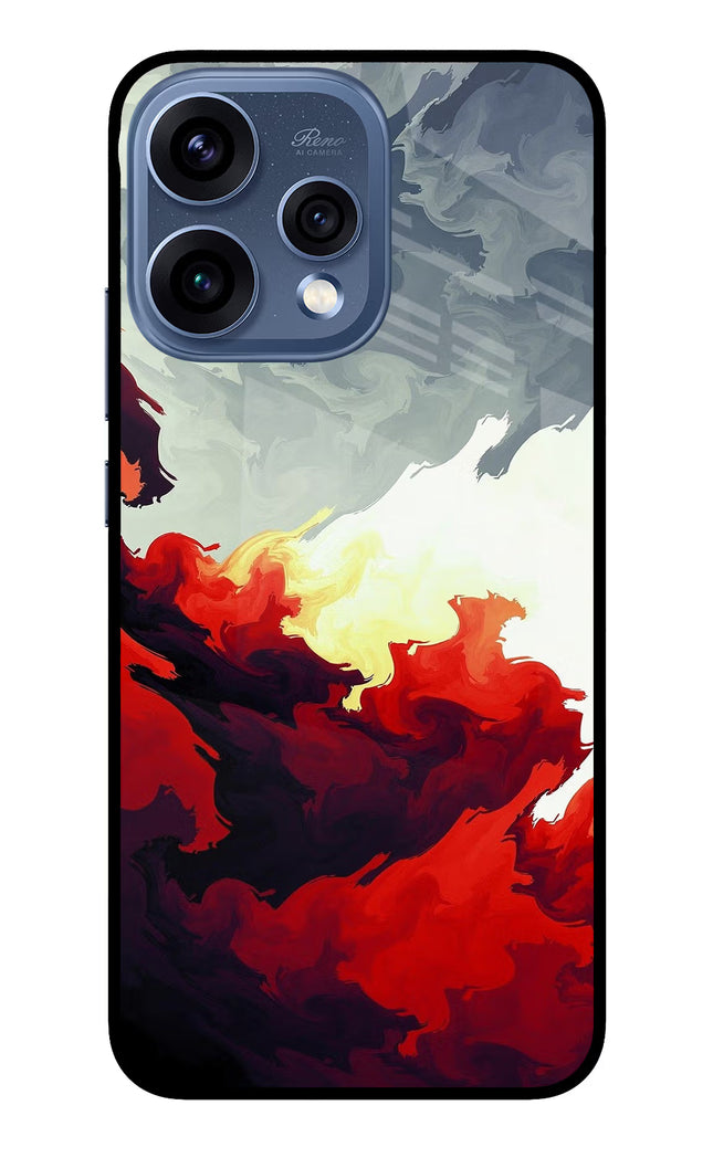 Fire Cloud Oppo Reno15 5G Glass Case