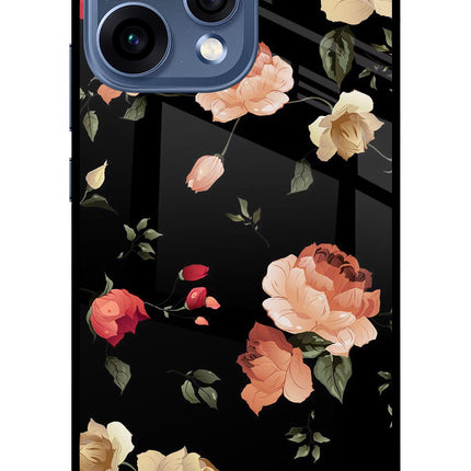 Flowers Oppo Reno15 5G Glass Case Back Cover by Casekaro