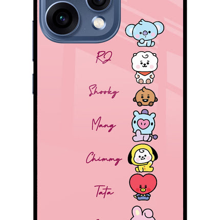 BTS names Oppo Reno15 5G Glass Case Back Cover by Casekaro
