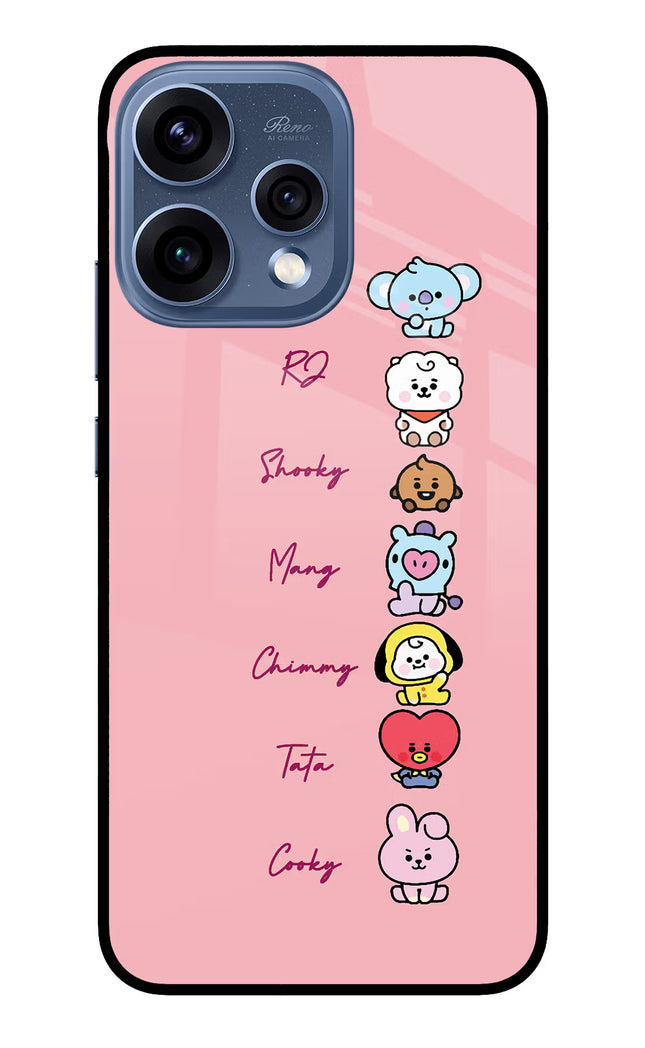 BTS names Oppo Reno15 5G Glass Case Back Cover by Casekaro