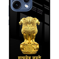 Satyamev Jayate Golden Oppo Reno15 5G Glass Case