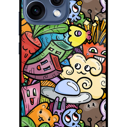 Veggie Doodle Oppo Reno15 5G Glass Case