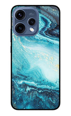 Blue Glitter Marble Oppo Reno15 5G Glass Case