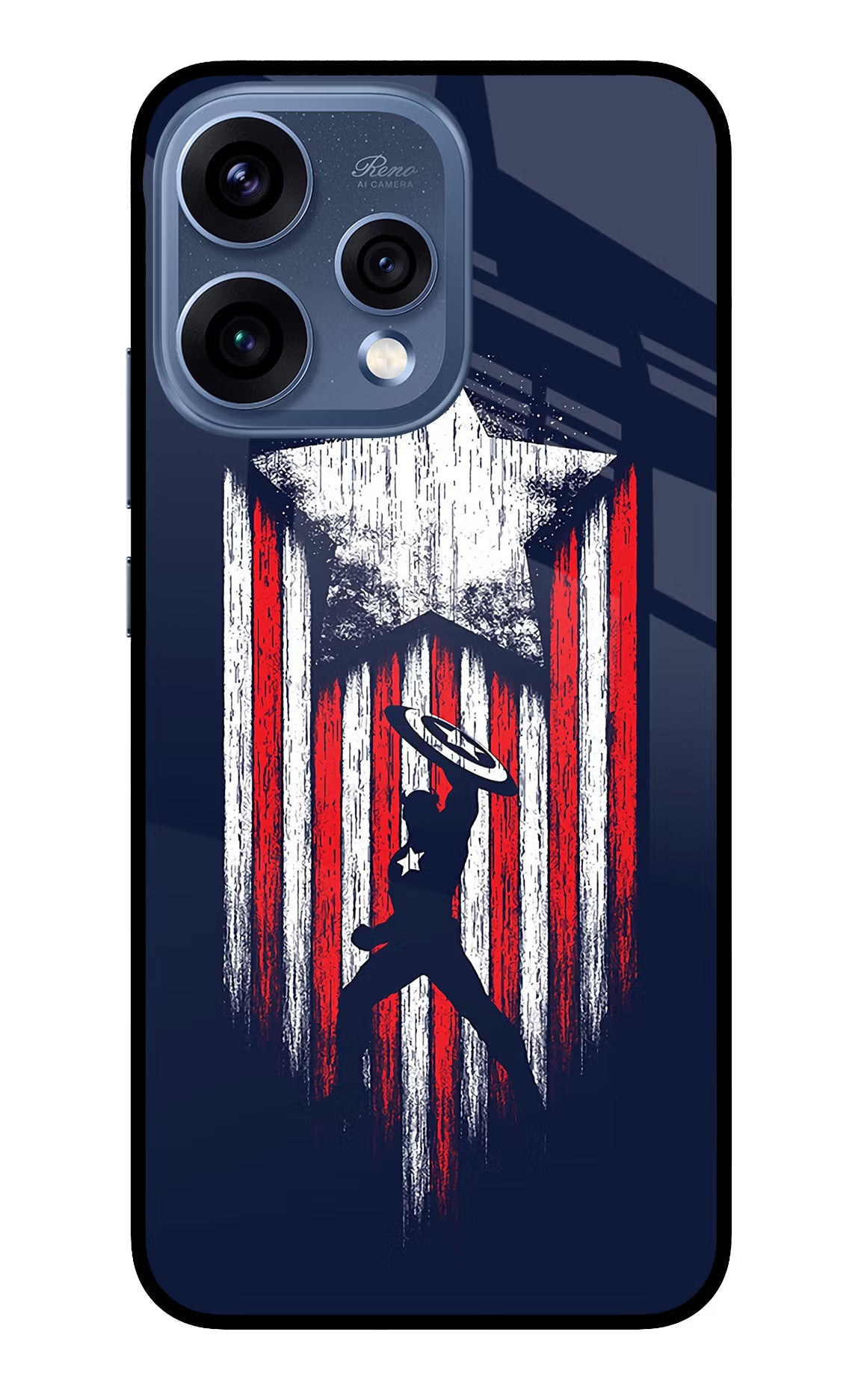 Captain America Marvel Art Oppo Reno15 5G Glass Case