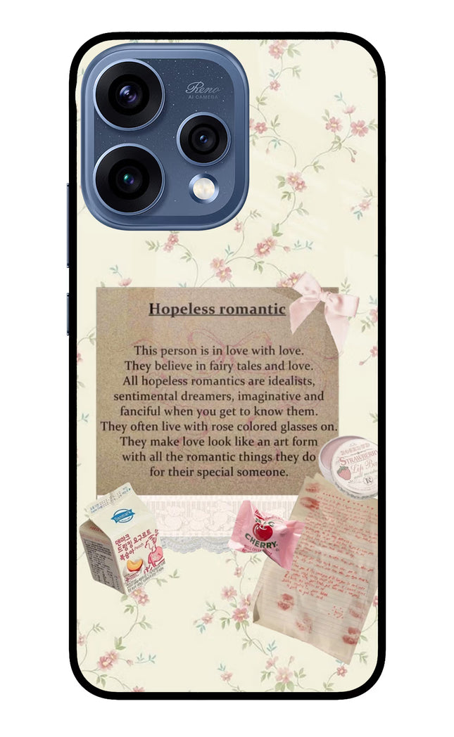 Hopeless Romantic Oppo Reno15 5G Glass Case