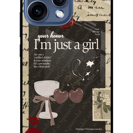 I am just a girl Oppo Reno15 5G Glass Case