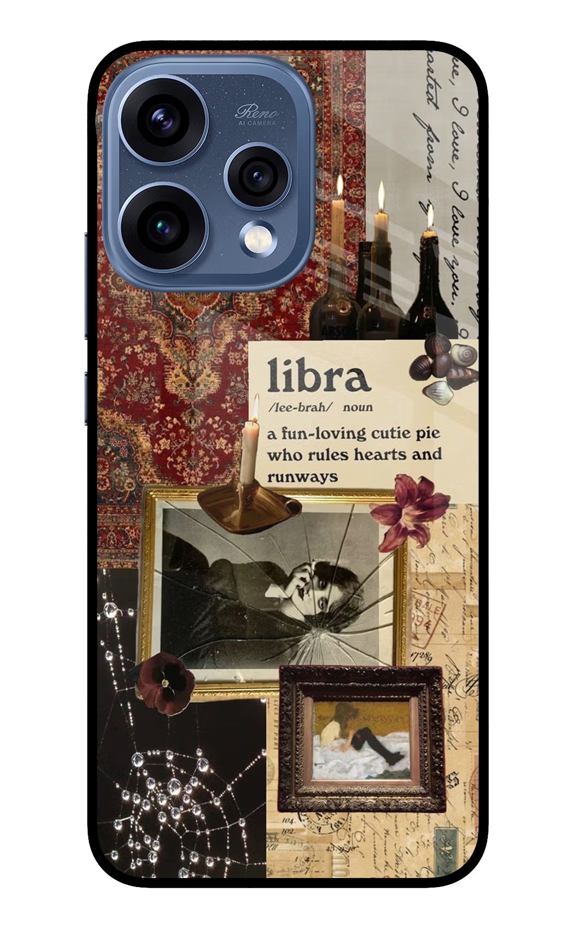 Libra Zodiac Oppo Reno15 5G Glass Case Back Cover by Casekaro