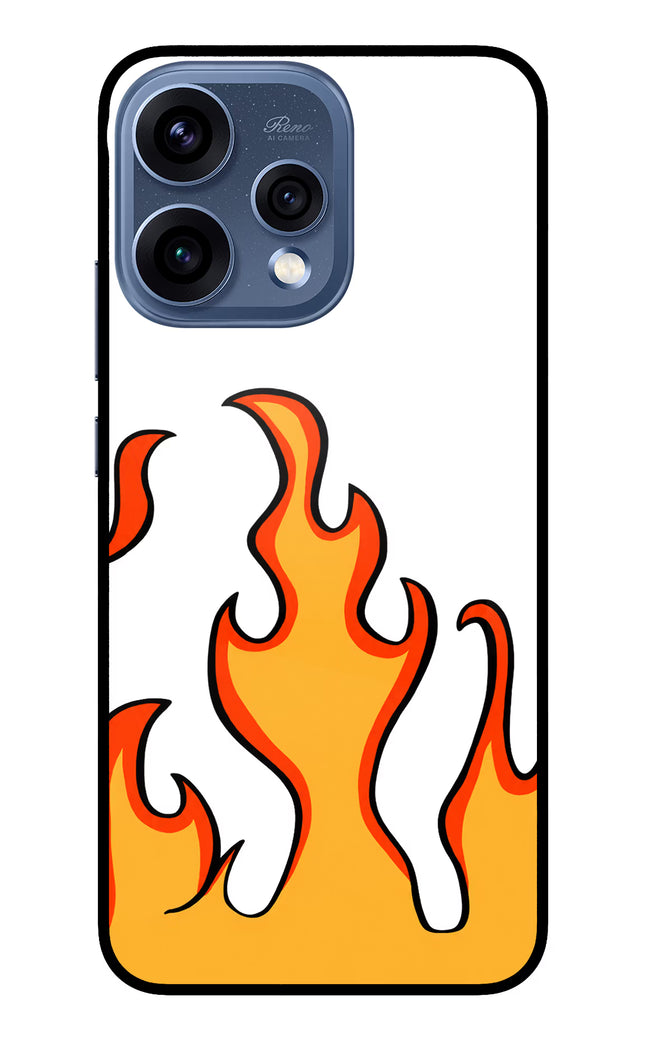 Fired Up – White Oppo Reno15 5G Glass Case