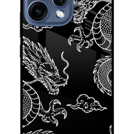 Twin Dragons Oppo Reno15 5G Glass Case Back Cover by Casekaro