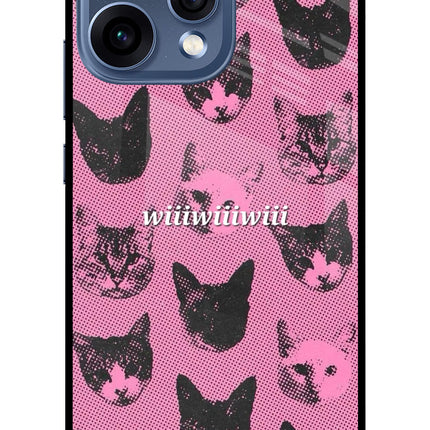 Pink Cats Oppo Reno15 5G Glass Case