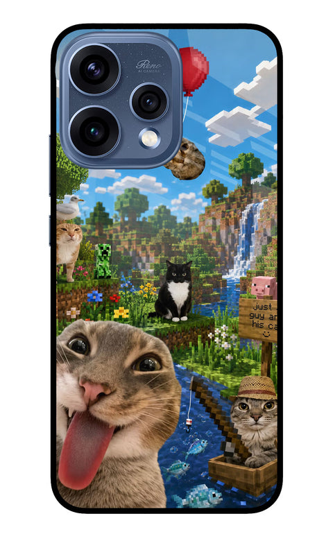 Minecraft Cat Chaos Oppo Reno15 5G Glass Case