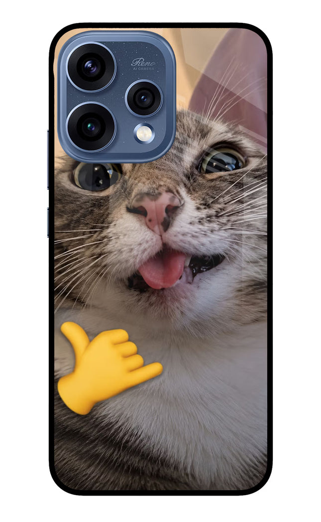 Silly Cat Call Oppo Reno15 5G Glass Case