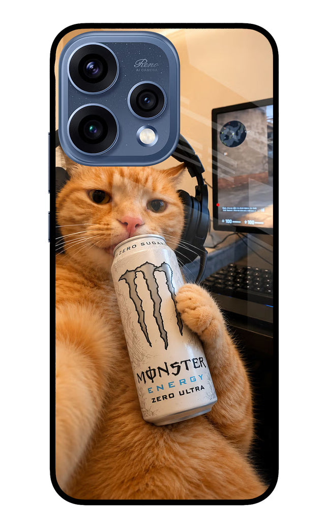 Gamer Cat Energy Oppo Reno15 5G Glass Case