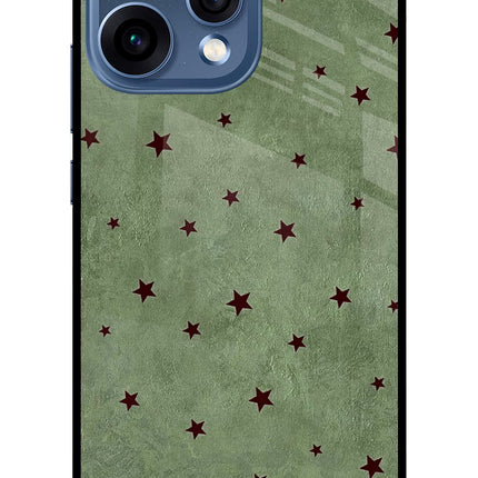 Green Stars Oppo Reno15 5G Glass Case