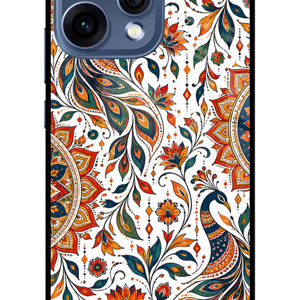 White Mayura Oppo Reno15 5G Glass Case