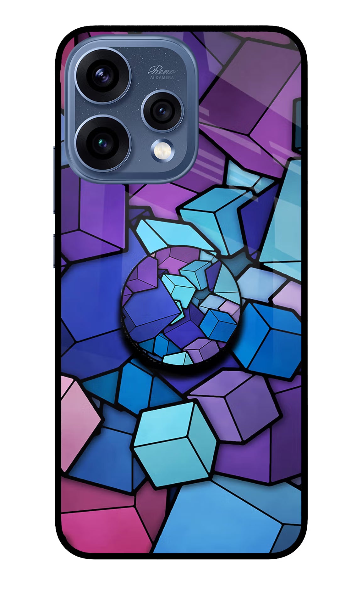 Cubic Abstract Oppo Reno15 5G Pop Case by Casekaro