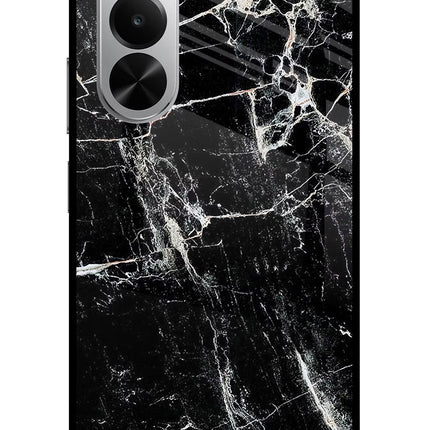 Black Marble Texture Realme P4x 5G Glass Case