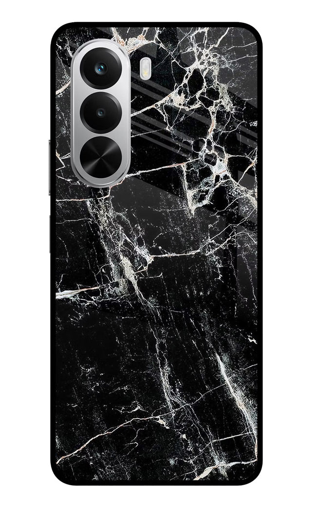 Black Marble Texture Realme P4x 5G Glass Case