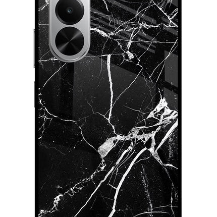 Black Marble Pattern Realme P4x 5G Glass Case