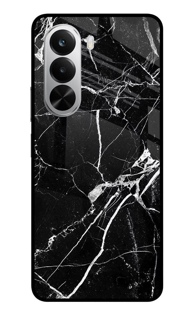 Black Marble Pattern Realme P4x 5G Glass Case