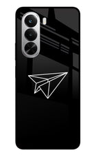 Paper Plane White Realme P4x 5G Glass Case