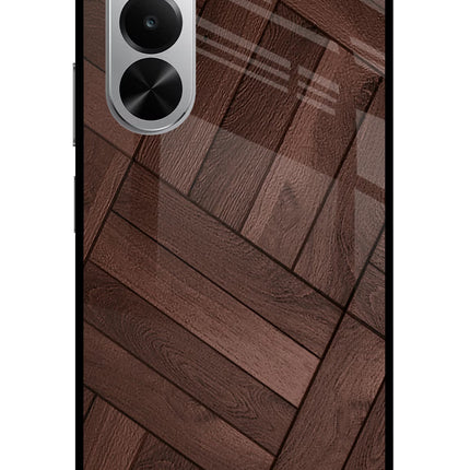 Wooden Texture Design Realme P4x 5G Glass Case