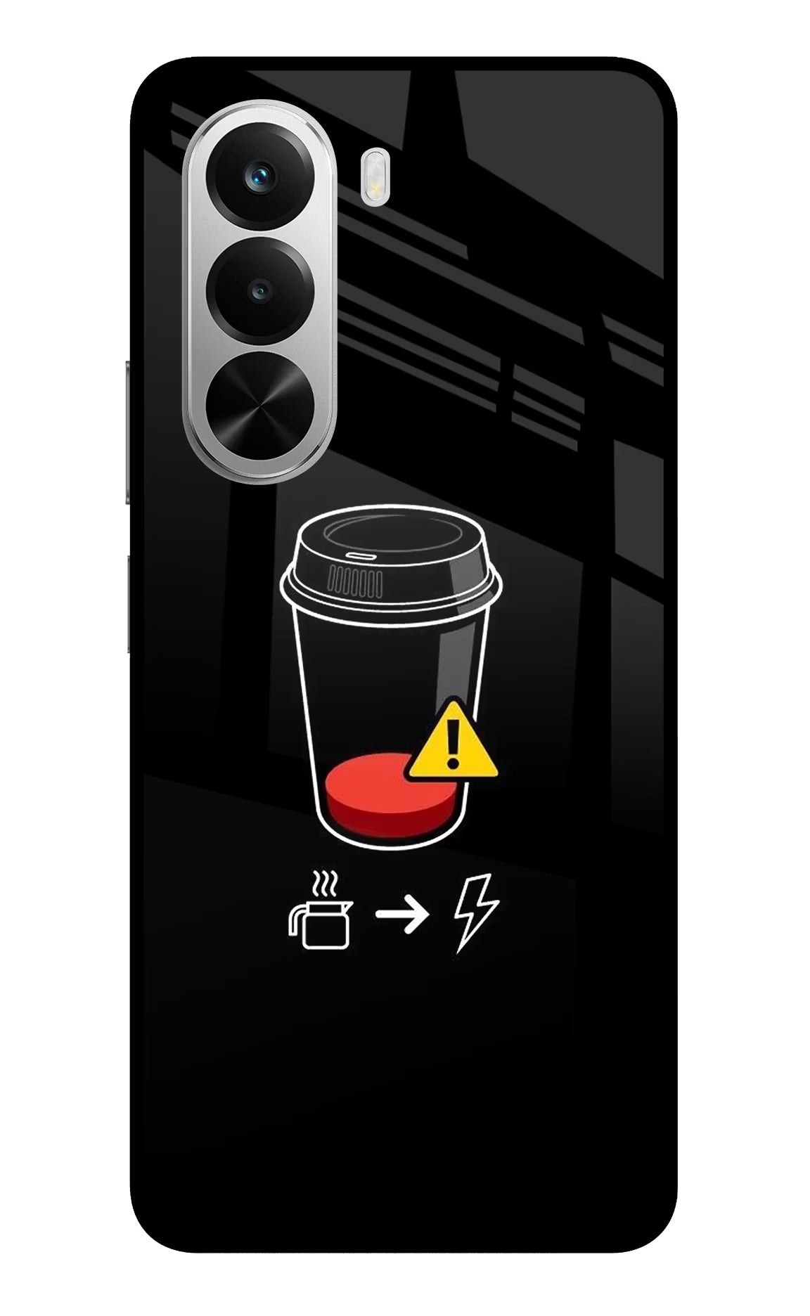 Coffee Realme P4x 5G Glass Case Back Cover by Casekaro