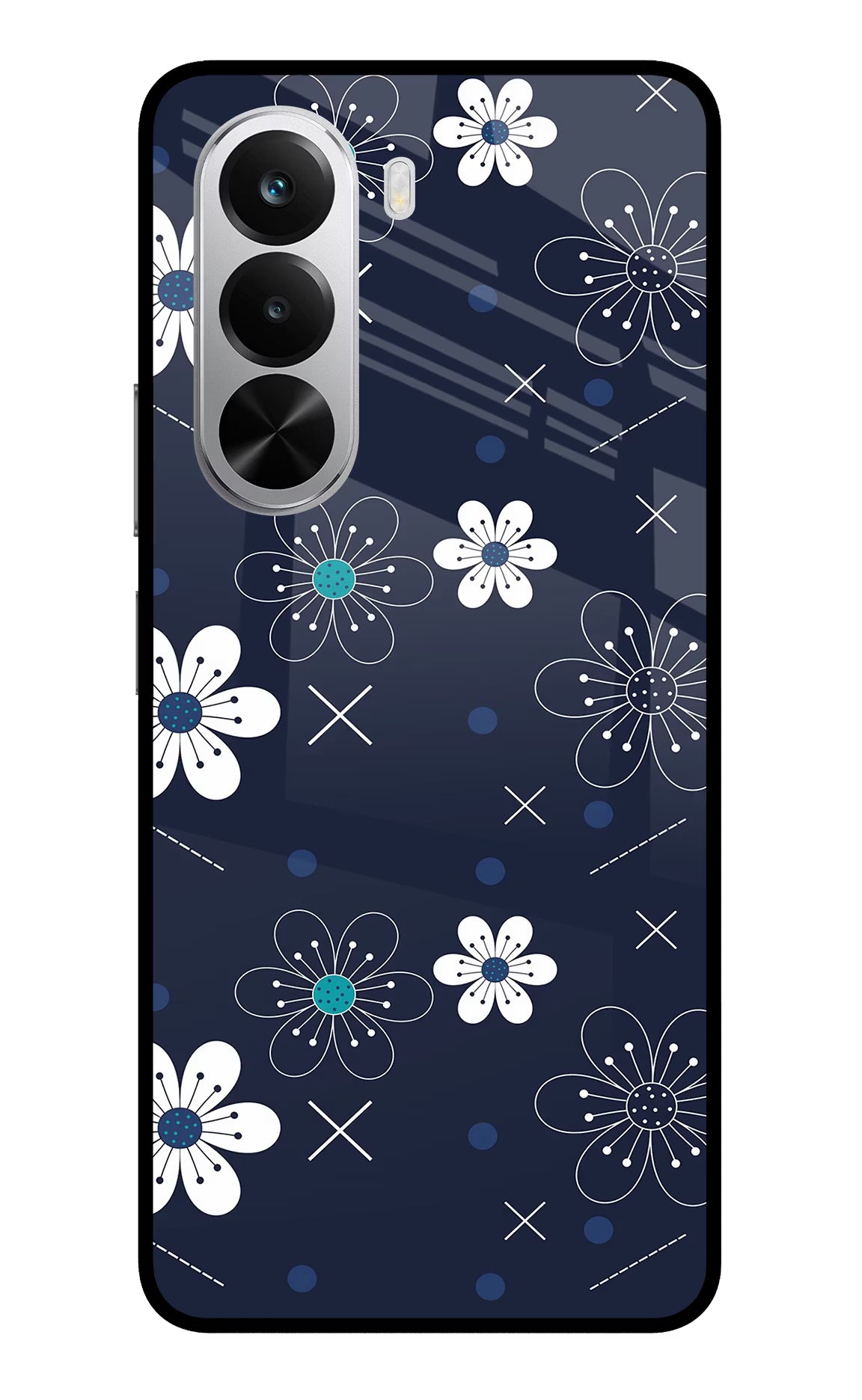Flowers Realme P4x 5G Glass Case Back Cover by Casekaro