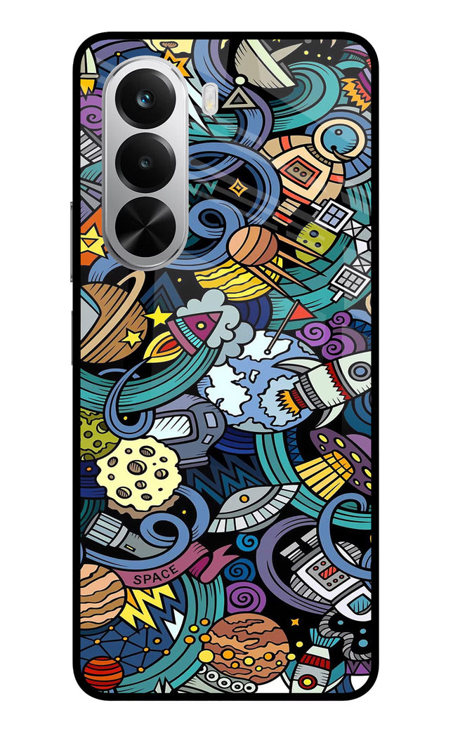 Space Abstract Realme P4x 5G Glass Case