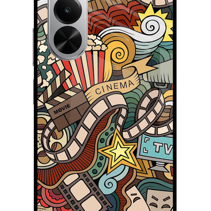 Cinema Abstract Realme P4x 5G Glass Case