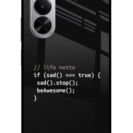 Life Motto Code Realme P4x 5G Glass Case