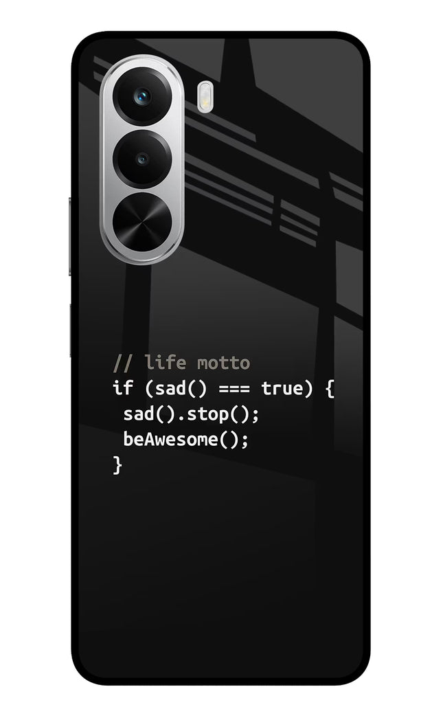 Life Motto Code Realme P4x 5G Glass Case