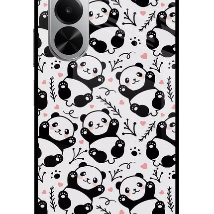 Cute Panda Realme P4x 5G Glass Case
