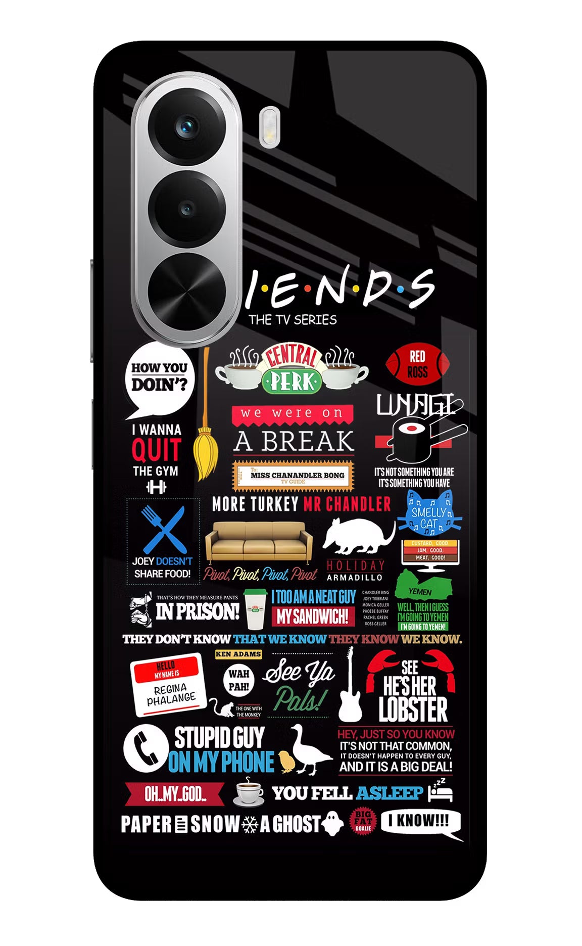 FRIENDS Realme P4x 5G Glass Case