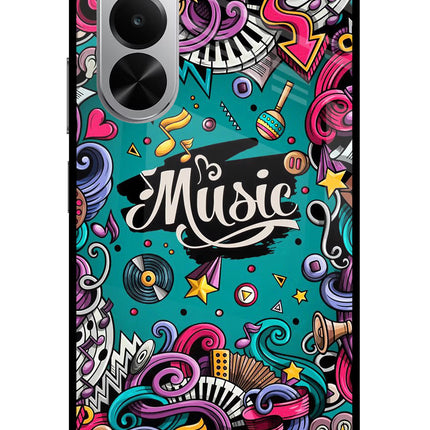 Music Graffiti Realme P4x 5G Glass Case
