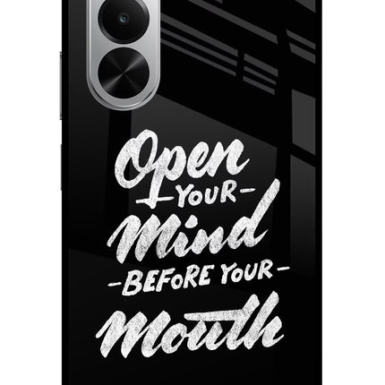Open Your Mind Before Your Mouth Realme P4x 5G Glass Case