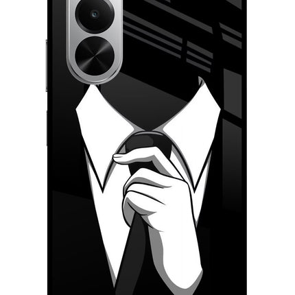Black Tie Realme P4x 5G Glass Case