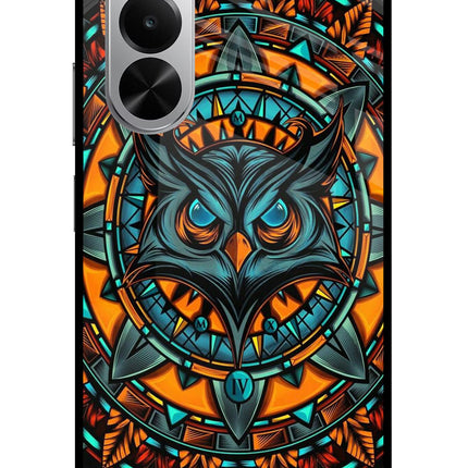 Angry Owl Art Realme P4x 5G Glass Case