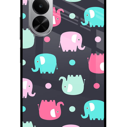 Elephants Realme P4x 5G Glass Case