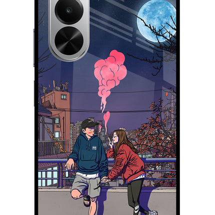Chilling Couple Realme P4x 5G Glass Case