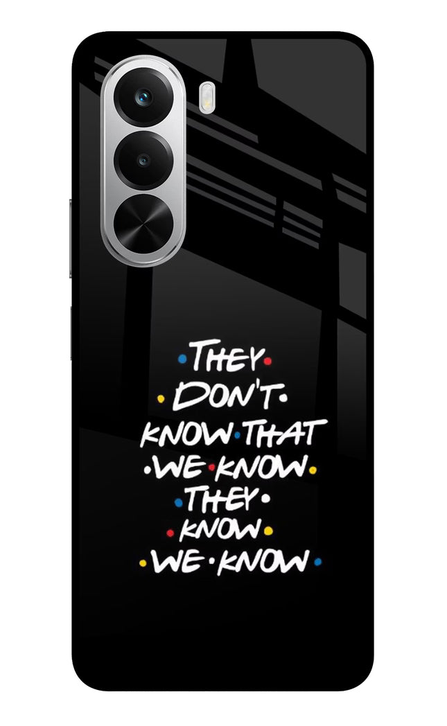 FRIENDS Dialogue Realme P4x 5G Glass Case Back Cover by Casekaro