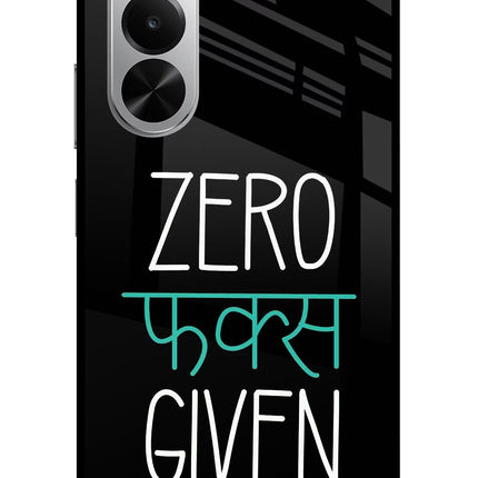 Zero Fucks Given Realme P4x 5G Glass Case Back Cover by Casekaro