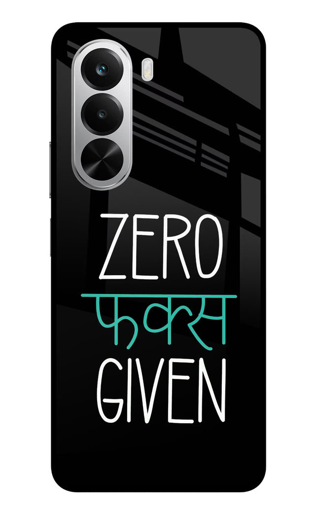 Zero Fucks Given Realme P4x 5G Glass Case Back Cover by Casekaro