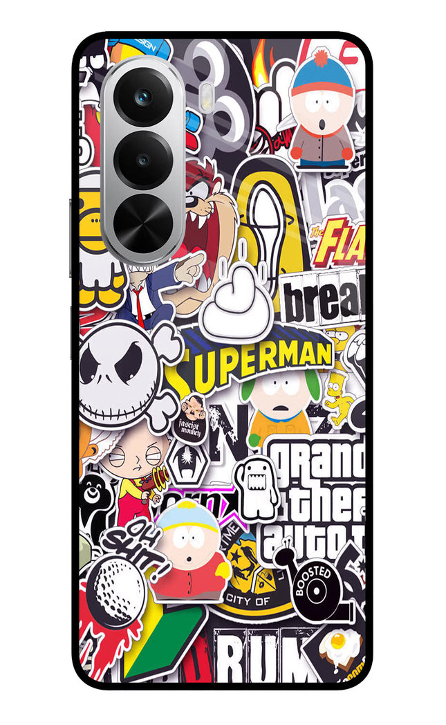 Sticker Bomb Realme P4x 5G Glass Case