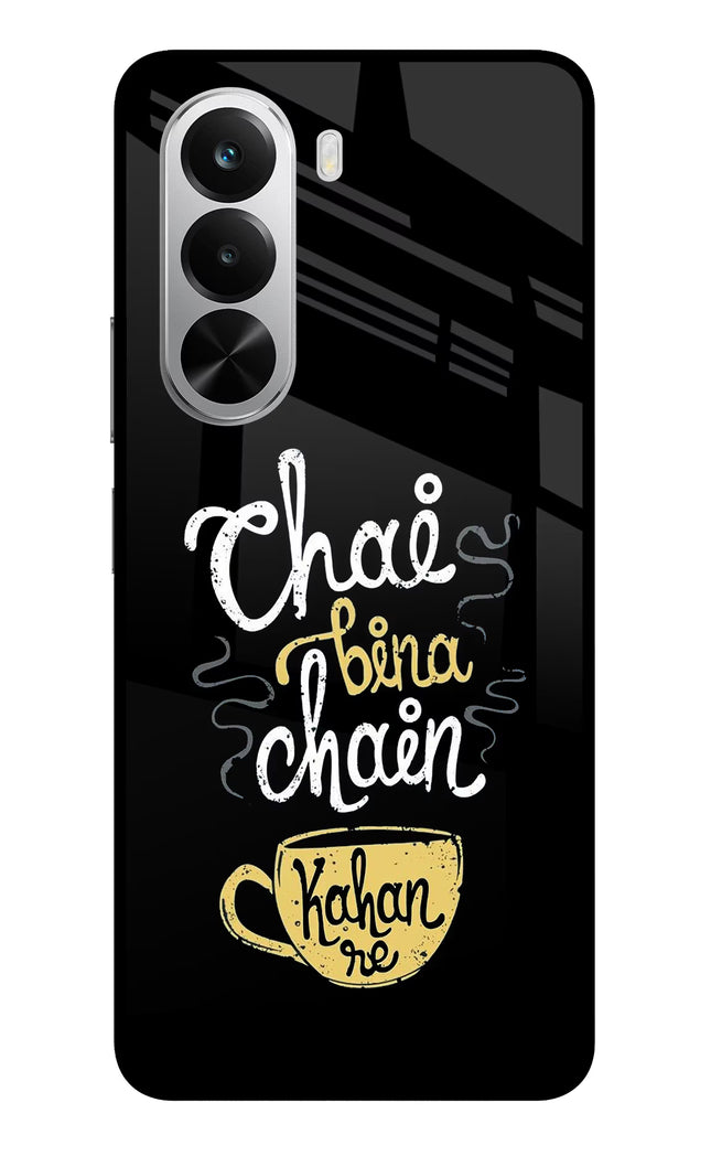 Chai Bina Chain Kaha Re Realme P4x 5G Glass Case Back Cover by Casekaro