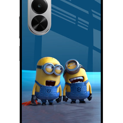 Minion Laughing Realme P4x 5G Glass Case Back Cover by Casekaro